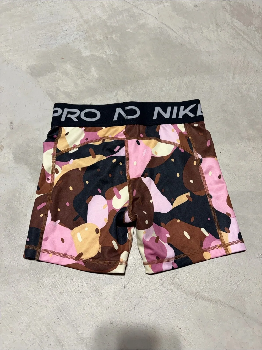 Nike Pro Multicolor ice cream Compression Shorts large